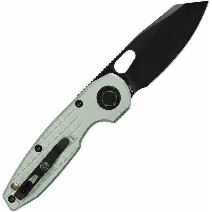 Couteau Vosteed Green Manche Alu Lame Reverse Tanto Acier 154CM Blackwash IKBS Vanchor Lock Clip VOSA1907 - Livraison Gratuite