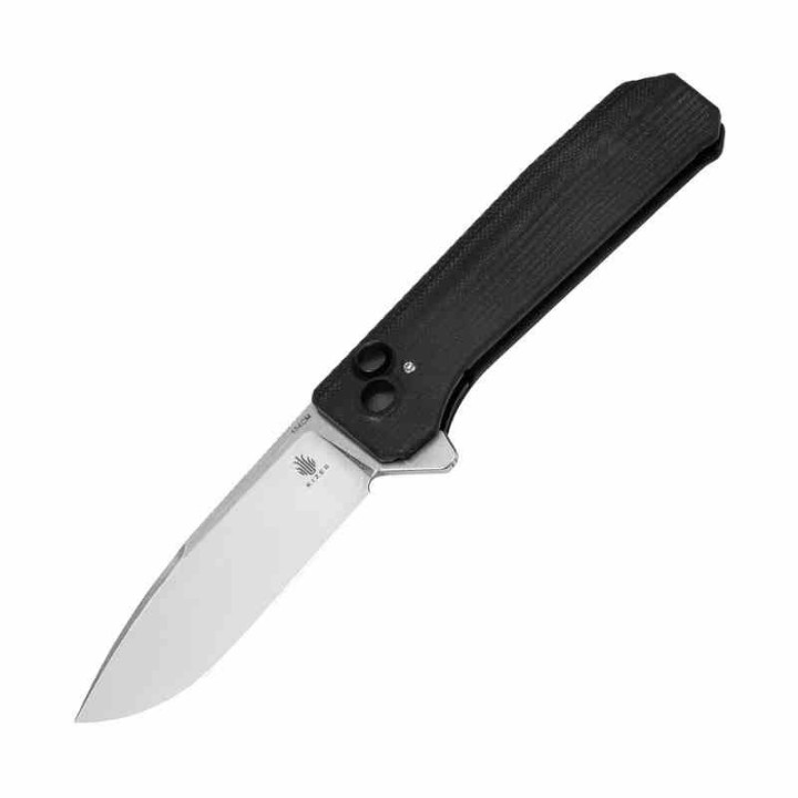 Couteau Kizer Brat Black Integral G10 Lame Acier 154CM Stonewash IKBS Button Lock Clip KIV3630C1 - Livraison Gratuite