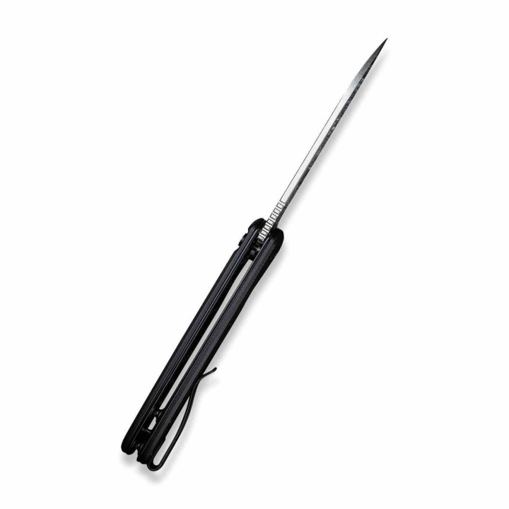 Couteau CIVIVI Chevalier Black Lame Acier 14C28N Manche G10 IKBS Button Lock Clip CIVC200221 - Livraison Gratuite