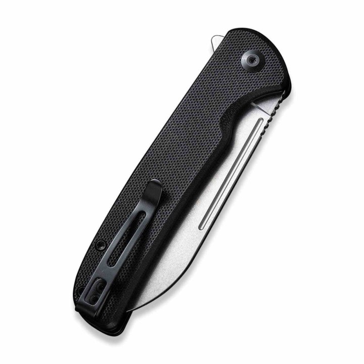 Couteau CIVIVI Chevalier Black Lame Acier 14C28N Manche G10 IKBS Button Lock Clip CIVC200221 - Livraison Gratuite
