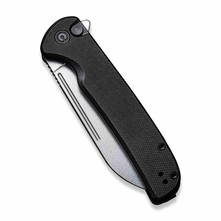 Couteau CIVIVI Chevalier Black Lame Acier 14C28N Manche G10 IKBS Button Lock Clip CIVC200221 - Livraison Gratuite