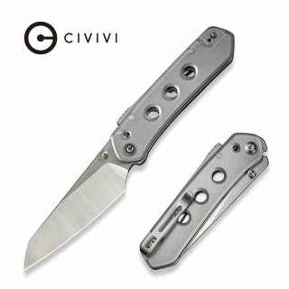 Couteau CIVIVI Vision FG Lexan Lame Nitro-V 2 Tons Reverse Tanto Manche Abs IKBS Superlock Clip CIVC220367 - Livraison Gratuite