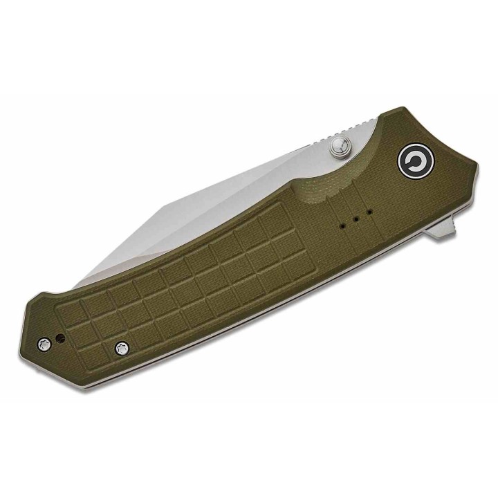 Couteau CIVIVI Tacticorix Green Manche G10 Lame Acier Nitro-V Satin IKBS Linerlock Clip CIVC230552 - Livraison Gratuite