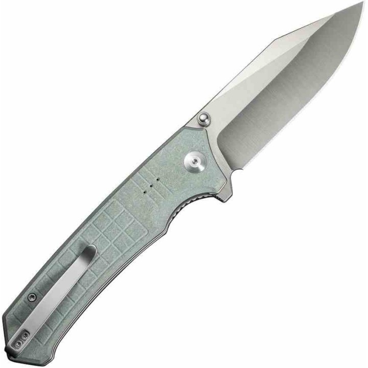 Couteau CIVIVI Tacticorix Gray Manche G10 Lame Acier Nitro-V Satin IKBS Linerlock Clip CIVC230553 - Livraison Gratuite