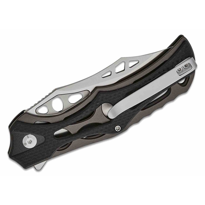 Couteau CIVIVI Biophase Gray Manche G10/Alu Lame Acier Nitro-V Satin IKBS Button Lock Clip CIVC23083C3 - Livraison Gratuite