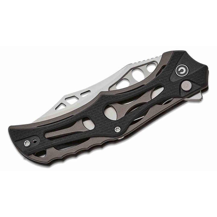 Couteau CIVIVI Biophase Gray Manche G10/Alu Lame Acier Nitro-V Satin IKBS Button Lock Clip CIVC23083C3 - Livraison Gratuite