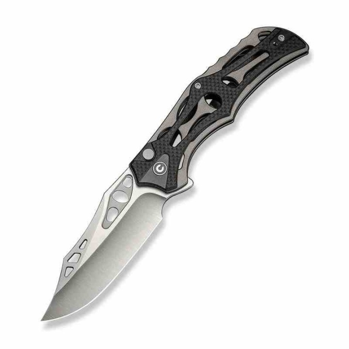 Couteau CIVIVI Biophase Gray Manche G10/Alu Lame Acier Nitro-V Satin IKBS Button Lock Clip CIVC23083C3 - Livraison Gratuite