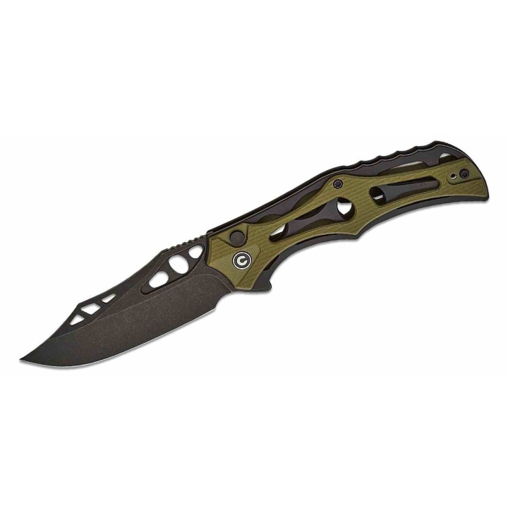 Couteau CIVIVI Biophase OD Green Manche G10/Alu Lame Acier Nitro-V BLK IKBS Button Lock Clip CIVC23083C2 - Livraison Gratuite