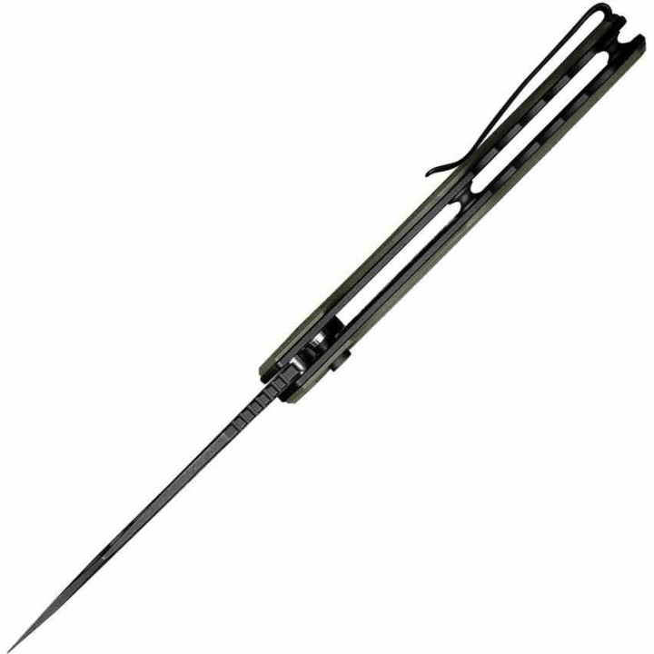 Couteau CIVIVI Biophase OD Green Manche G10/Alu Lame Acier Nitro-V BLK IKBS Button Lock Clip CIVC23083C2 - Livraison Gratuite