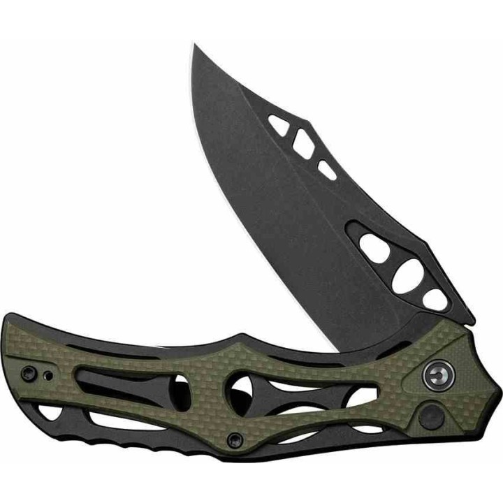 Couteau CIVIVI Biophase OD Green Manche G10/Alu Lame Acier Nitro-V BLK IKBS Button Lock Clip CIVC23083C2 - Livraison Gratuite