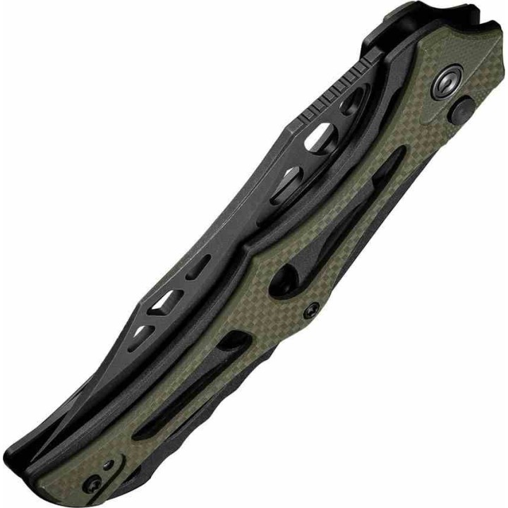 Couteau CIVIVI Biophase OD Green Manche G10/Alu Lame Acier Nitro-V BLK IKBS Button Lock Clip CIVC23083C2 - Livraison Gratuite