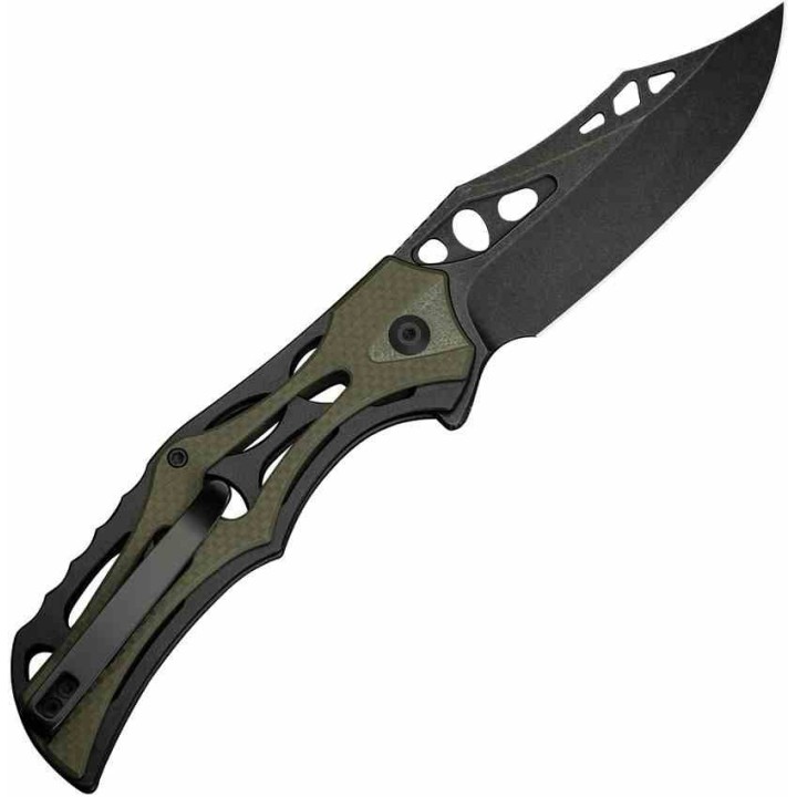 Couteau CIVIVI Biophase OD Green Manche G10/Alu Lame Acier Nitro-V BLK IKBS Button Lock Clip CIVC23083C2 - Livraison Gratuite