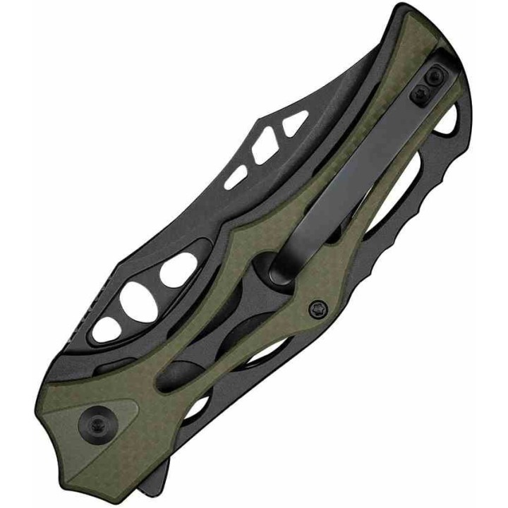 Couteau CIVIVI Biophase OD Green Manche G10/Alu Lame Acier Nitro-V BLK IKBS Button Lock Clip CIVC23083C2 - Livraison Gratuite