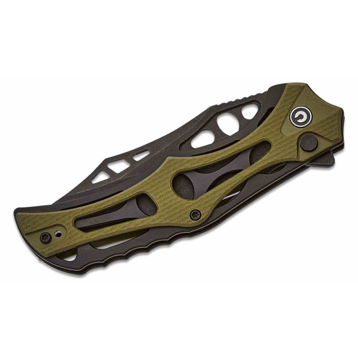 Couteau CIVIVI Biophase OD Green Manche G10/Alu Lame Acier Nitro-V BLK IKBS Button Lock Clip CIVC23083C2 - Livraison Gratuite