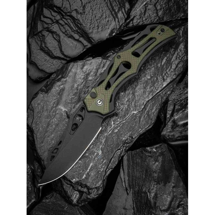 Couteau CIVIVI Biophase OD Green Manche G10/Alu Lame Acier Nitro-V BLK IKBS Button Lock Clip CIVC23083C2 - Livraison Gratuite
