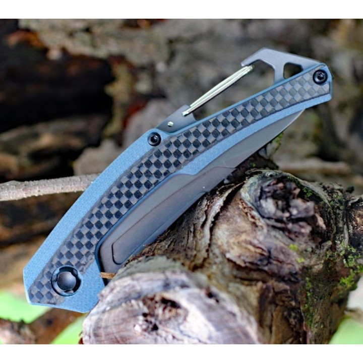 Couteau Kershaw Reverb XL Lame Acier 8Cr13MoV Manche G10/Fibre de Carbone Linerlock Clip KS1225X - Livraison Gratuite