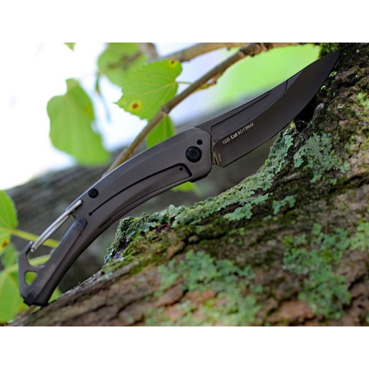 Couteau Kershaw Reverb XL Lame Acier 8Cr13MoV Manche G10/Fibre de Carbone Linerlock Clip KS1225X - Livraison Gratuite