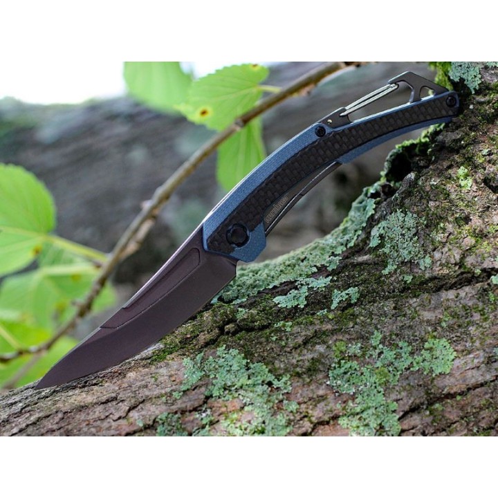 Couteau Kershaw Reverb XL Lame Acier 8Cr13MoV Manche G10/Fibre de Carbone Linerlock Clip KS1225X - Livraison Gratuite