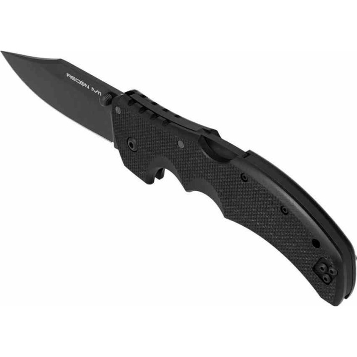 Couteau Cold Steel Recon M1 Lame Acier CPM-MagnaCut Black Manche G10 Clip Tri-Ad Lock Made Italy CS27TMC - Livraison Gratuite