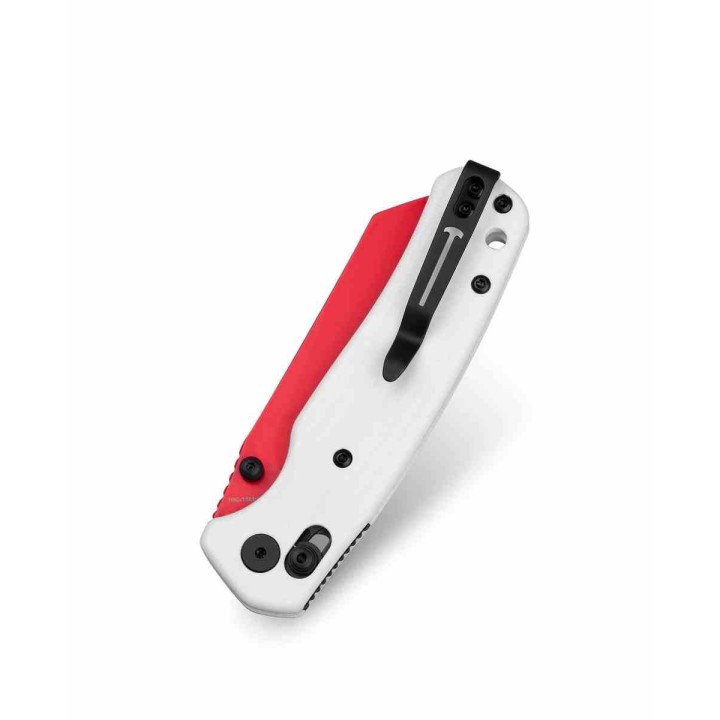 Couteau BESTECHMAN CICADA'S WING White Lame Acier 10Cr15MoV Red Manche G10 B-Lock Clip BTKMK06G - Livraison Gratuite