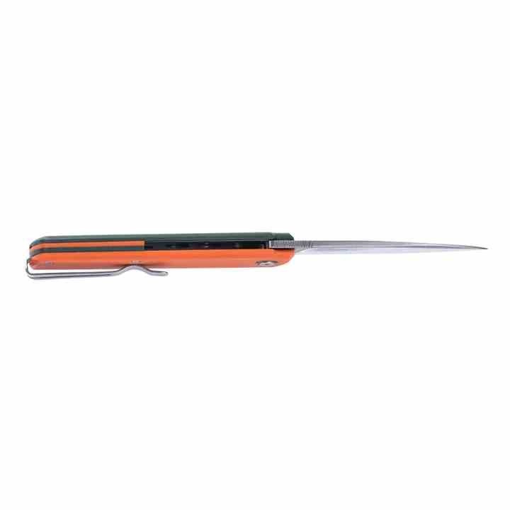 Couteau SRM Qrick 408L Green/Orange Manche G10 Lame Acier 14C28N IKBS Clip Linerlock SRM408LGX - Livraison Gratuite