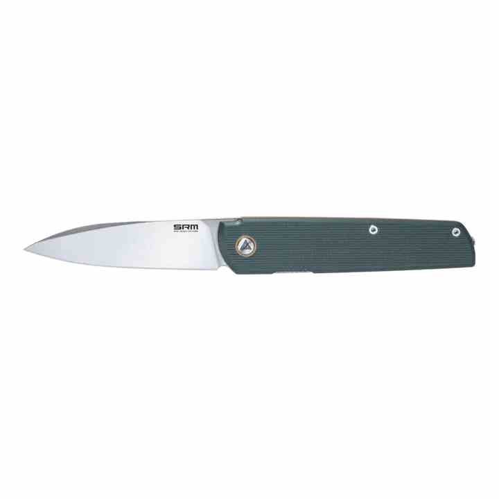 Couteau SRM Qrick 408L Green/Orange Manche G10 Lame Acier 14C28N IKBS Clip Linerlock SRM408LGX - Livraison Gratuite