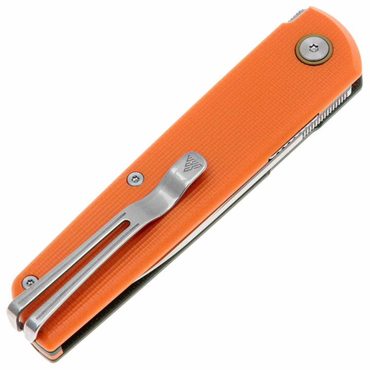 Couteau SRM Qrick 408L Green/Orange Manche G10 Lame Acier 14C28N IKBS Clip Linerlock SRM408LGX - Livraison Gratuite