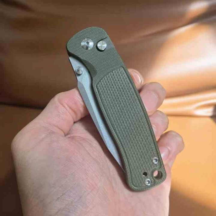 Couteau CJRB Shale Green Manche G10 Lame Acier AR-RPM9 SW Crossbar Lock IKBS Clip J1943GN - Livraison Gratuite