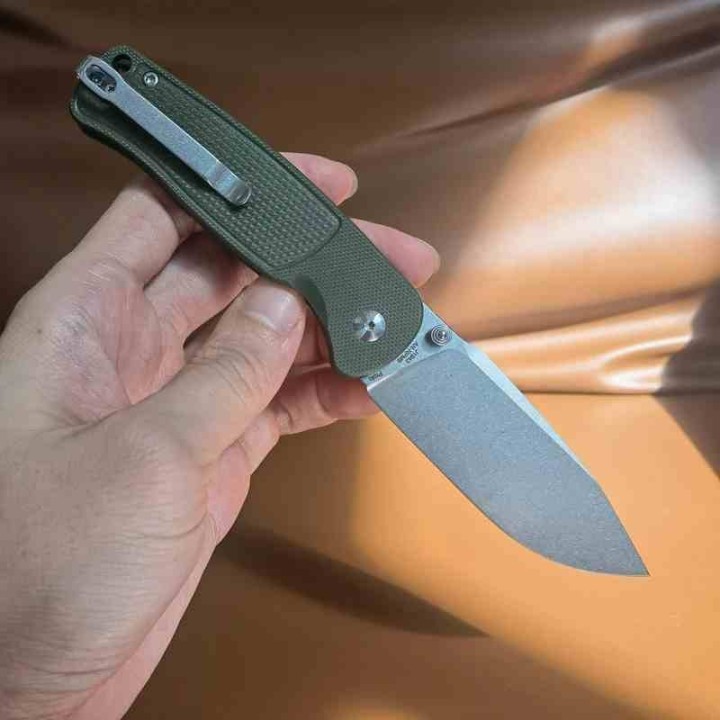 Couteau CJRB Shale Green Manche G10 Lame Acier AR-RPM9 SW Crossbar Lock IKBS Clip J1943GN - Livraison Gratuite