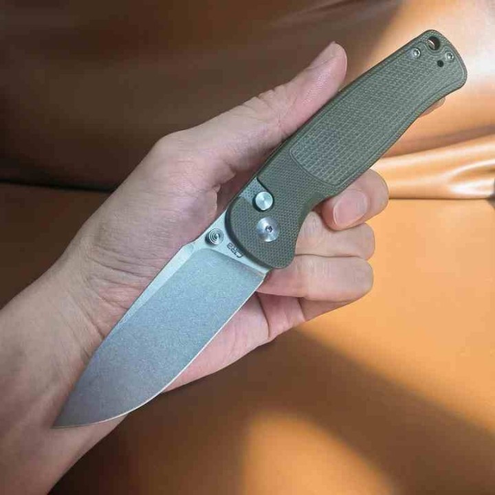 Couteau CJRB Shale Green Manche G10 Lame Acier AR-RPM9 SW Crossbar Lock IKBS Clip J1943GN - Livraison Gratuite