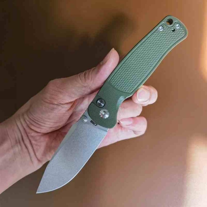 Couteau CJRB Shale Green Manche G10 Lame Acier AR-RPM9 SW Crossbar Lock IKBS Clip J1943GN - Livraison Gratuite