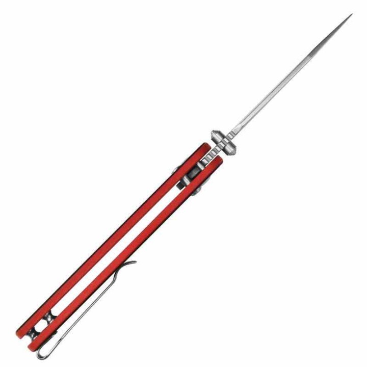 Couteau CJRB Shale Black/Red Manche G10 Lame Acier AR-RPM9 SW Crossbar Lock IKBS Clip J1943BRE - Livraison Gratuite