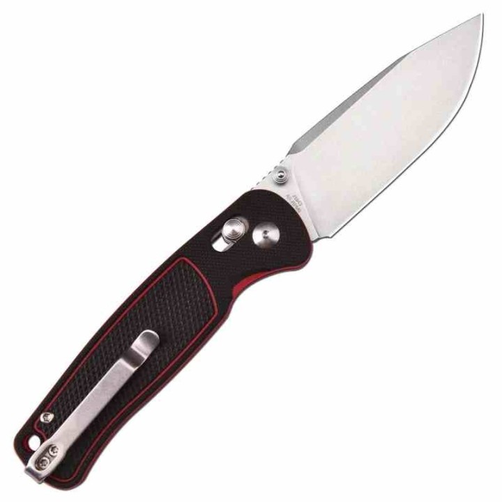 Couteau CJRB Shale Black/Red Manche G10 Lame Acier AR-RPM9 SW Crossbar Lock IKBS Clip J1943BRE - Livraison Gratuite