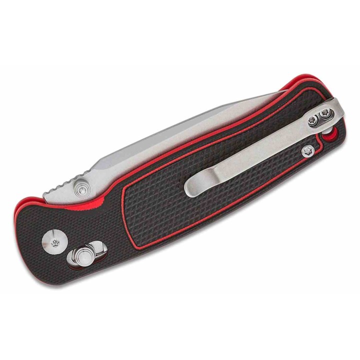 Couteau CJRB Shale Black/Red Manche G10 Lame Acier AR-RPM9 SW Crossbar Lock IKBS Clip J1943BRE - Livraison Gratuite