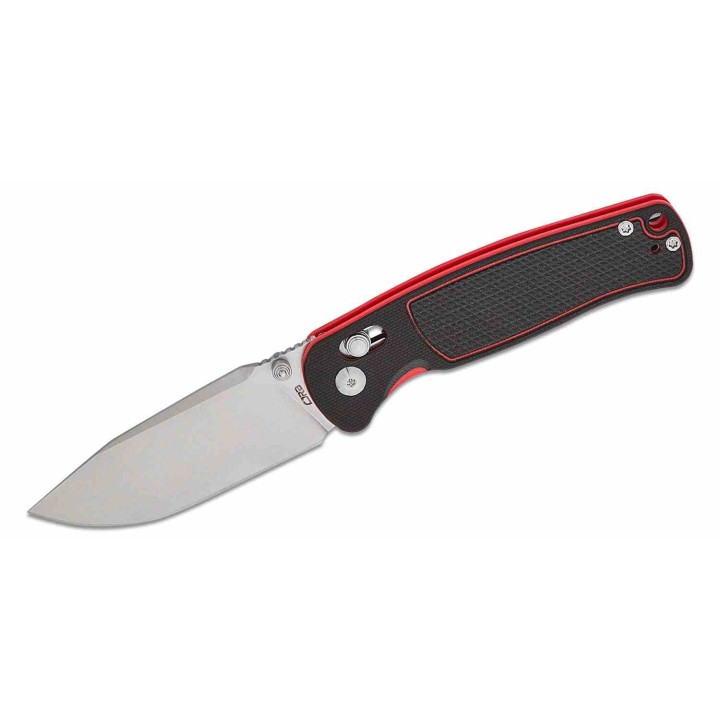 Couteau CJRB Shale Black/Red Manche G10 Lame Acier AR-RPM9 SW Crossbar Lock IKBS Clip J1943BRE - Livraison Gratuite
