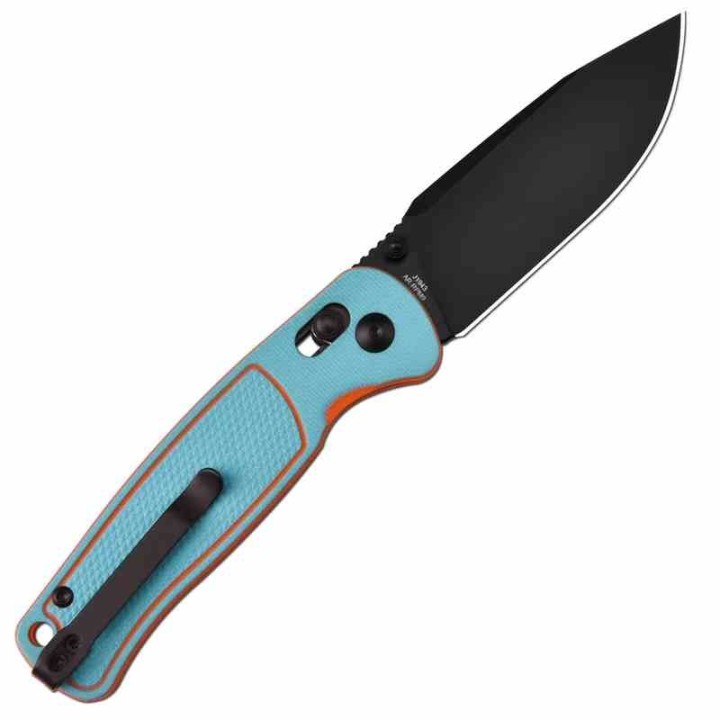 Couteau CJRB Shale Blue/Orange Manche G10 Lame Acier AR-RPM9 BLK Crossbar Lock IKBS Clip J1943BBO - Livraison Gratuite