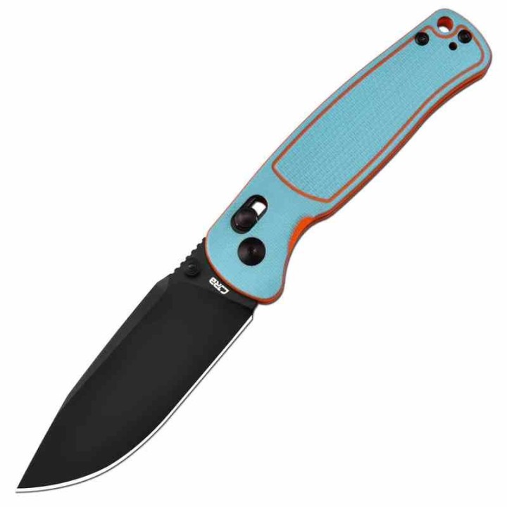 Couteau CJRB Shale Blue/Orange Manche G10 Lame Acier AR-RPM9 BLK Crossbar Lock IKBS Clip J1943BBO - Livraison Gratuite