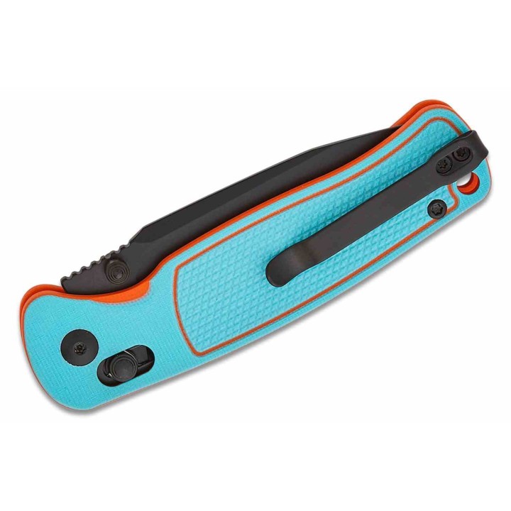 Couteau CJRB Shale Blue/Orange Manche G10 Lame Acier AR-RPM9 BLK Crossbar Lock IKBS Clip J1943BBO - Livraison Gratuite