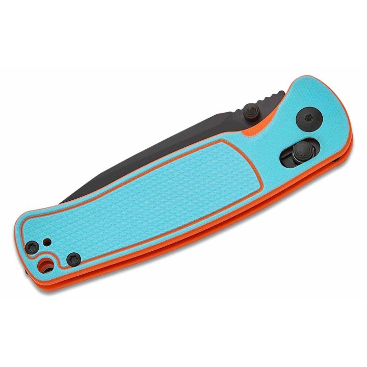 Couteau CJRB Shale Blue/Orange Manche G10 Lame Acier AR-RPM9 BLK Crossbar Lock IKBS Clip J1943BBO - Livraison Gratuite