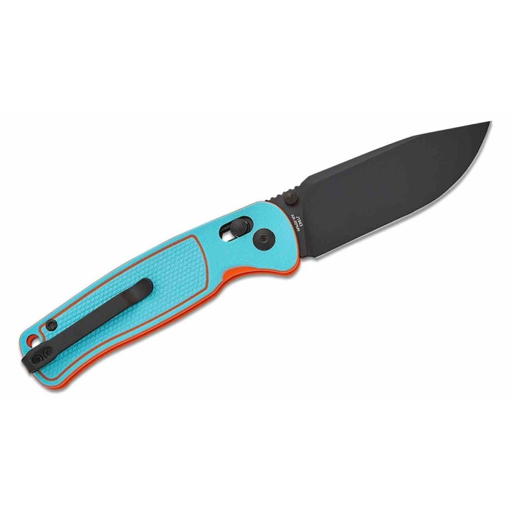 Couteau CJRB Shale Blue/Orange Manche G10 Lame Acier AR-RPM9 BLK Crossbar Lock IKBS Clip J1943BBO - Livraison Gratuite