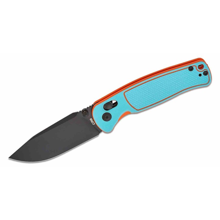 Couteau CJRB Shale Blue/Orange Manche G10 Lame Acier AR-RPM9 BLK Crossbar Lock IKBS Clip J1943BBO - Livraison Gratuite
