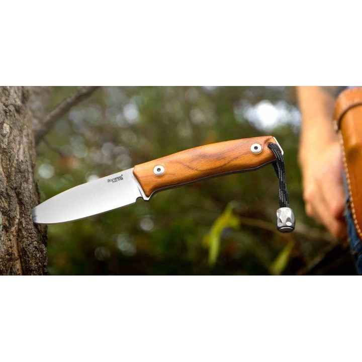 Couteau LionSteel M1 UL Olive Lame Acier M390 Drop Point Etui Cuir Made Italy LSTM1UL - Livraison Gratuite
