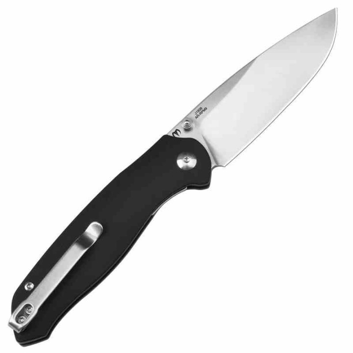 Couteau CJRB Aes Black Manche G10 Lame Acier AR-RPM9 Satin IKBS Linerlock Clip J1938BK - Livraison Gratuite