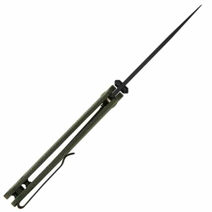 Couteau CJRB Aes Green Manche Micarta Lame Acier AR-RPM9 BLK IKBS Linerlock Clip J1938BMGN - Livraison Gratuite