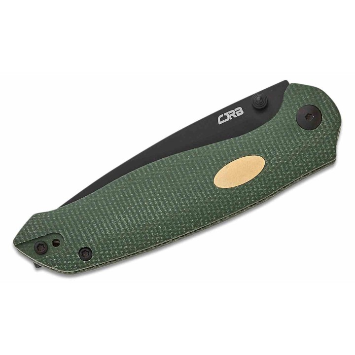 Couteau CJRB Aes Green Manche Micarta Lame Acier AR-RPM9 BLK IKBS Linerlock Clip J1938BMGN - Livraison Gratuite