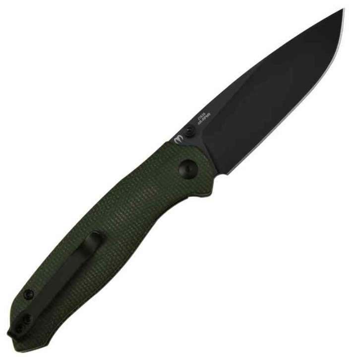 Couteau CJRB Aes Green Manche Micarta Lame Acier AR-RPM9 BLK IKBS Linerlock Clip J1938BMGN - Livraison Gratuite