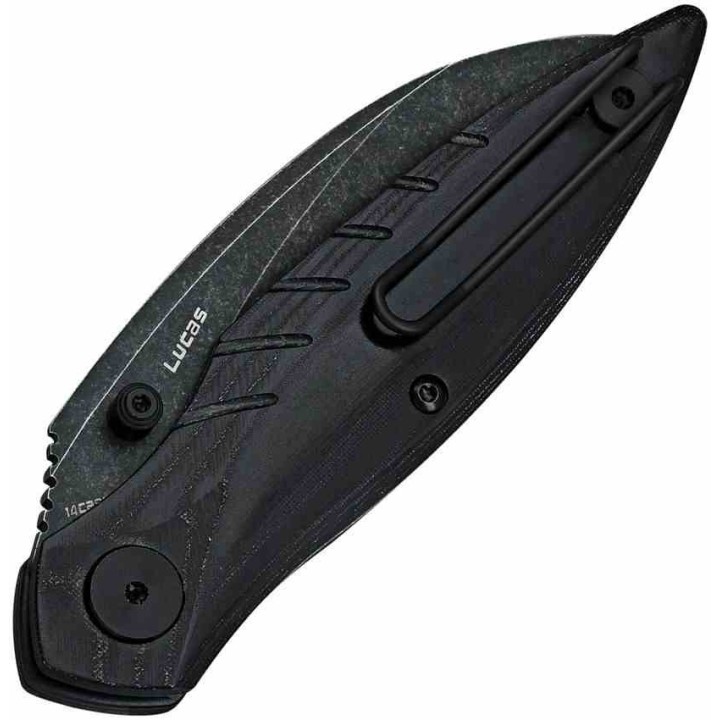 Couteau BESTECH MANTIDAE Black Manche Micarta Lame Acier 14C28N Hawkbill IKBS Linerlock Clip BTKG60D - Livraison Gratuite