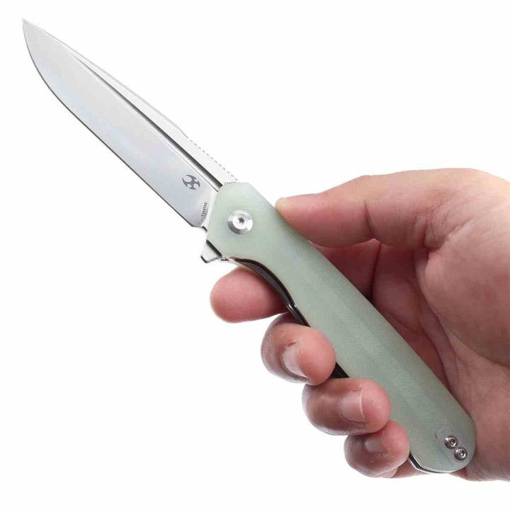 Couteau KANSEPT Qilin Jade Manche G10 Lame Acier 154CM SW IKBS Linerlock Clip KT1047T5 - Livraison Gratuite