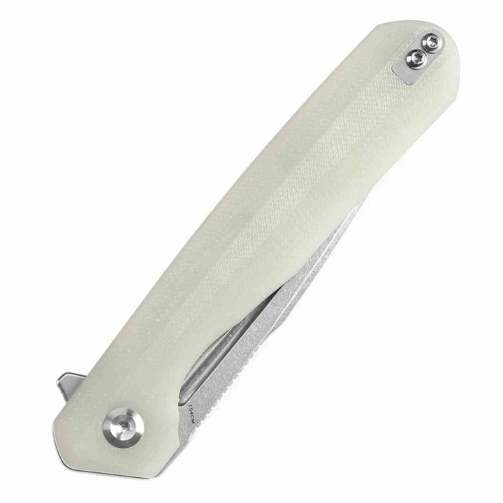 Couteau KANSEPT Qilin Jade Manche G10 Lame Acier 154CM SW IKBS Linerlock Clip KT1047T5 - Livraison Gratuite