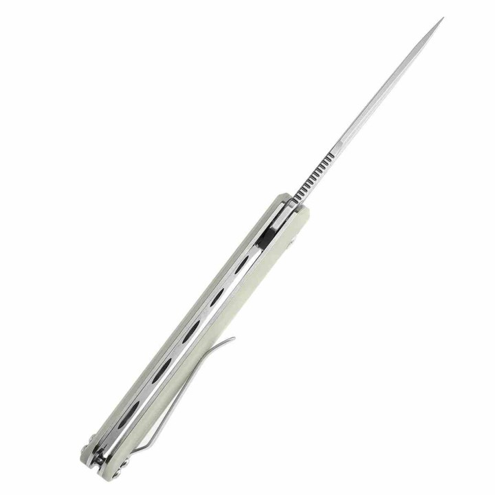 Couteau KANSEPT Qilin Jade Manche G10 Lame Acier 154CM SW IKBS Linerlock Clip KT1047T5 - Livraison Gratuite
